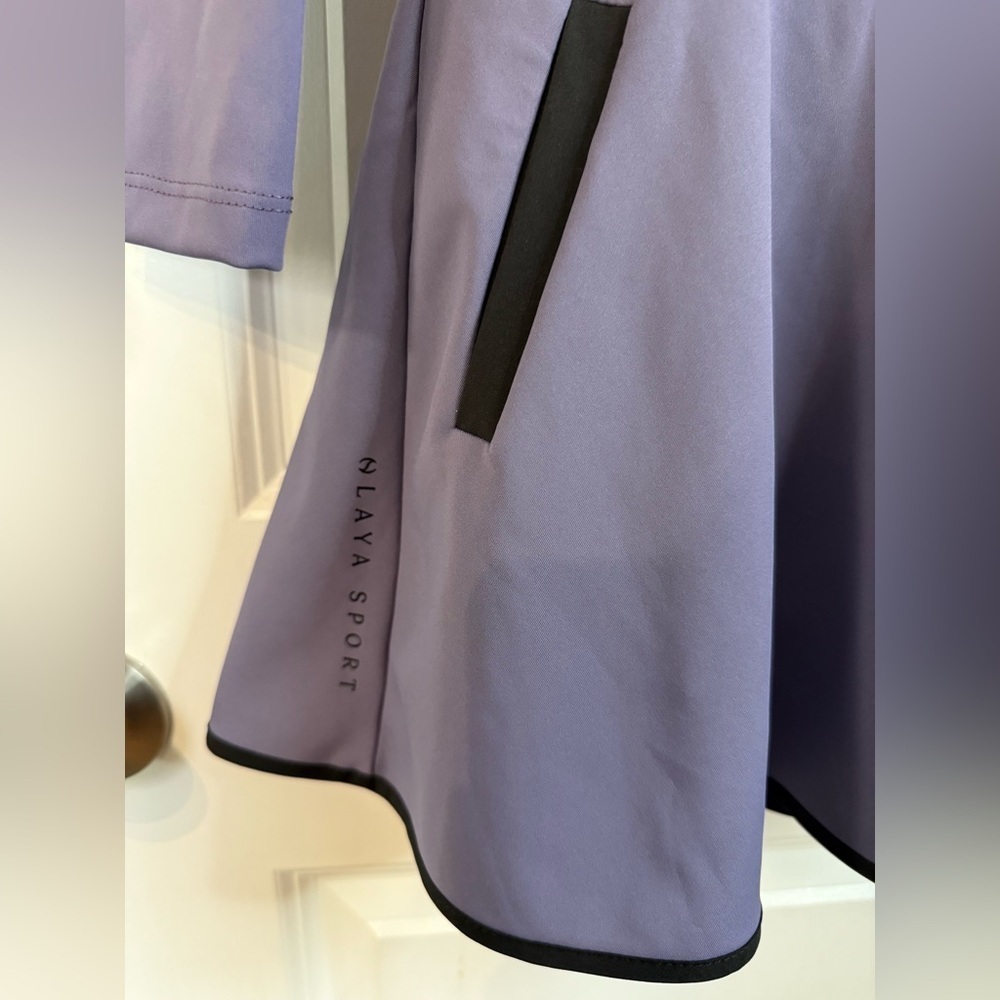 Olaya Women’s Purple & Black UV50+ Long Sleeve Balance Golf Dress - Size Large - Picture 2 of 10